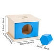 thumbnail image 5 of Yinanstore Wooden Object Permanence Box s Recognition Blocks Educational Tool Wooden Shape Matching Box for Kids Holiday Present blue, 5 of 5
