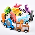 thumbnail image 5 of Magnetic Dinosaur Train Wooden Toy for Kids 3+ Years, STEM Educational Building Blocks with Numbers & Dinosaur Names, Montessori Learning Puzzle for Toddlers, Fine Motor Skills Development Gift, 5 of 8