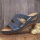 thumbnail image 4 of Amzcrzy Zapatos de mujer,Zapatos de mujer,Zapatillas de mujer, Sandalias bordadas multicolores para mujer con plataforma de cuña y boca de pez Sandalias Mujer Zapatillas De Casa, 4 of 9