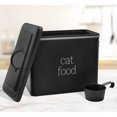 thumbnail image 2 of AuldHome Design Farmhouse Cat Food Container (Black); Enamel Look Rustic Cat Food Bin w/ Scoop, 2 of 10