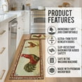 thumbnail image 5 of Rooster Kitchen Rug Memory Foam Kitchen Mat Set Of 2, Farmhouse Decor for the Kitchen Mats Cushioned Anti Fatigue 2 Piece Set and Chicken Kitchen Mat for Home Kitchen Decor or Office 17"x30"+17"x47", 5 of 6