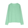 thumbnail image 6 of Girls Long Sleeve Shirts Casual Crewneck Blouses Tops Cotton Girls Shirts with Lace Sleeve Tunics 5-14 Years, 6 of 6