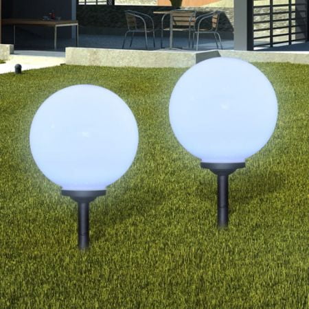 

Outdoor Path Garden Solar Lamp Solar Ball Light LED 11.8 2pcs with Ground Spike