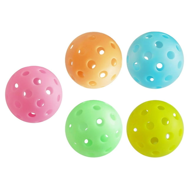 5 Bolas Luminosas De Pickleball De 74 Mm Para Práctica De Juegos De Torneos En Interiores Y Exteriores