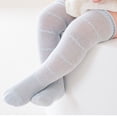 thumbnail image 3 of Children Socks Kids Cotton Tube Socks Girls Boys Breathable Solid Color Knee-High Stockings Sock Cotton Knit Long Socks Socks for Children Light Blue 1-2Y, 3 of 4