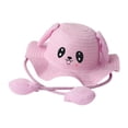 thumbnail image 4 of Sombrero de paja con orejas de conejo Strade Fareast Limited Rosa ala ancha, 4 of 8