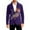 Dark Purple, variant on Men's Mardi Gras Vintage Suit Blazer Mask Feather Pattern Corduroy Suit Blazer Jacket Sport Coat