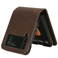 thumbnail image 6 of Feishell for Samsung Galaxy Z Flip4 Case,Galaxy Z Flip4 Luxury PU Leather Folding Protective Phone Case with ID Credit Card Slots Pocket Shockproof Protective Shell Cover,Brown, 6 of 7