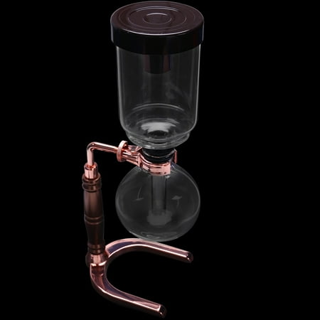 

coffee maker Japanese Style Siphon Coffee Maker Tea Siphon Pot Vacuum Coffeemaker Glass Type Coffee Machine Filter 3Cups Gold