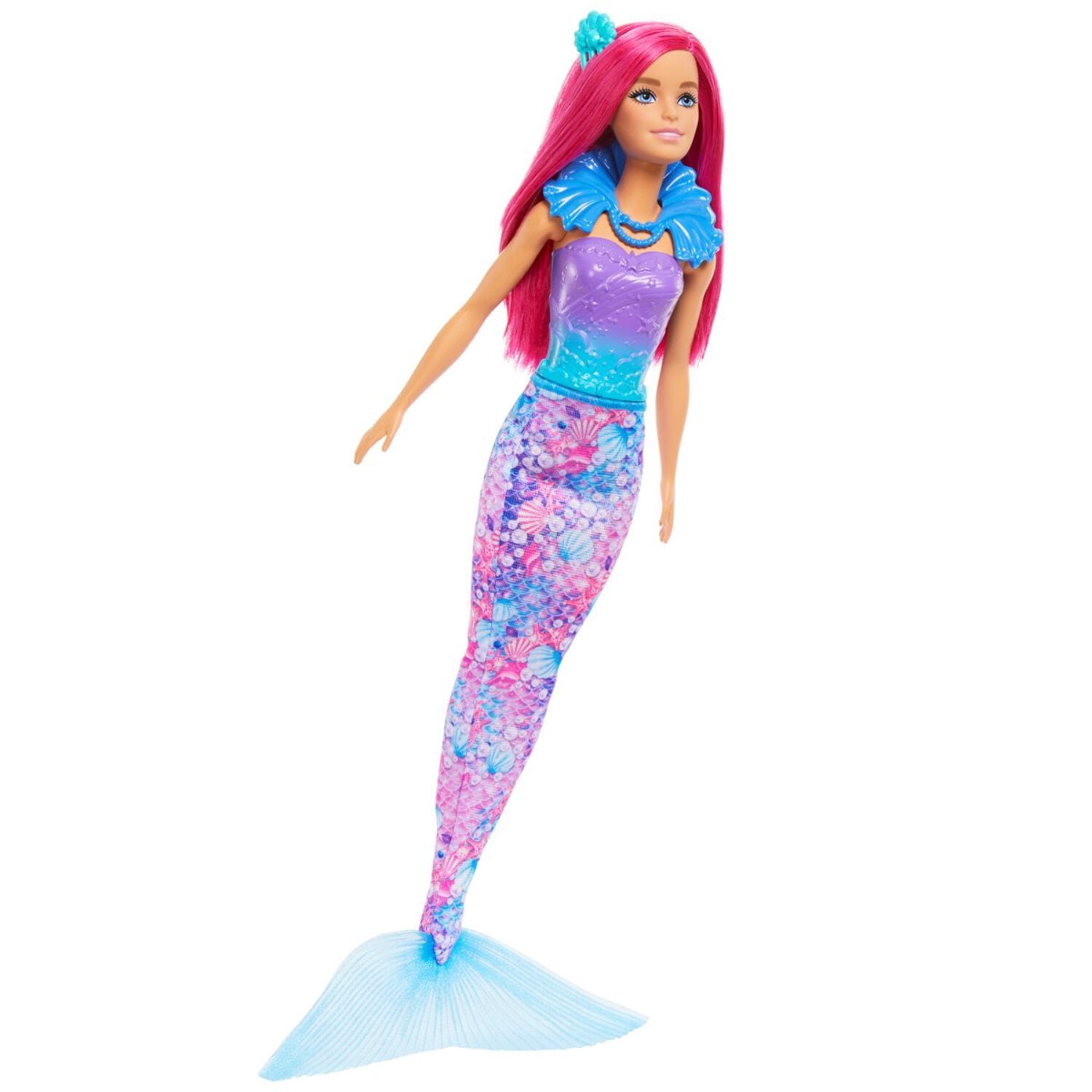 Barbie Advent Calendar with Doll & 24 Surprise Accessories Including Unicorn & 3 Pets, Transform Pink-Haired Fashion Doll into Mermaid, Fairy & More
