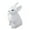 White, variant on Luxcidy 9.4 Inch Plush Rabbit Faux Fur Lifelike Hare Easter Bunny Simulation Toy Home Decoration Gift (Brown)