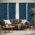 thumbnail image 2 of Ambesonne Camouflage Window Curtains, Dark Tones Hiding, Each 28" W x 95" L, Army Green Black and Blue, 2 of 5