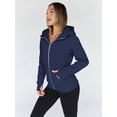 thumbnail image 4 of Sudaderas con Capucha y Cremallera para Mujer, Chaquetas de Forro , Sudaderas de Gran Tamaño, Conjuntos de Moda de Otoño, Suéteres, Ropa de Invierno. Azul Marino XL, 4 of 9