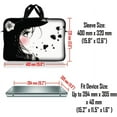thumbnail image 3 of LSS 15.6 inch Laptop Sleeve Bag Carrying Case Pouch with Handle for 14" 15" 15.4" 15.6" Apple MacBook, Acer, Asus, Dell, Girl with White Rose, 3 of 4