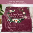 thumbnail image 2 of Blanket for Grandma, Grandma Birthday from Grandkids, I Love You Grandma, Soft Throw Blanket 60" x 50", White, 2 of 5