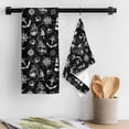 thumbnail image 3 of Nautical Black Kitchen Towel Dish Cloths Set of 4, Microfiber Soft Kitchen Hand Towels, Retro Sailing Boat Map Anchor Rudder Absorbent Quick Drying Dishcloths 18 x 28 Inches, 3 of 8