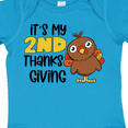 thumbnail image 4 of Inktastic It's My 2nd Thanksgiving Cute Turkey Boys or Girls Baby Bodysuit, 4 of 5
