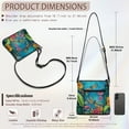 thumbnail image 7 of LedBack Dragonfly Flower Leather Shoulder Bag for Women Crossbody Satchel Purses Sling Hobo Bag Women Shoulder Handbag for Travel Shopping Work, Blue, 7 of 7