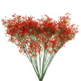 thumbnail image 1 of Uxcell 12Pcs Flores Artificiales Falsas a Granel, Ramo de Flores de PU con Tallos, Rojo, 1 of 6