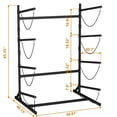 thumbnail image 2 of Heavy Duty Freestanding Kayak Storage Rack, 4-Tier Adjustable Kayak Rack for Garage, Indoor & Outdoor, Holds 4 Kayaks, Canoes, Paddle Boards & Surfboards, with Bungee Cords & Stable Triangle Base, 2 of 7