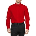 thumbnail image 4 of 2 PACK Men's Boltini Italy Regular Fit Long Sleeve Classic Button Up Dress Shirt, 4 of 11