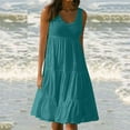 thumbnail image 4 of adviicd Robe Midi pour Femmes Robe Bohème Florale Col Carré Été Décontractée Fluide Soirée Plage Maxi Robes Vert,m, 4 of 4
