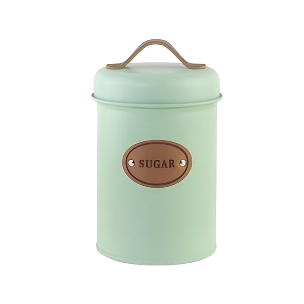 Yuarrent Frascos de almacenamiento herméticos de metal Esencial de cocina Frascos de almacenamiento de cocina ecológicos frescos y secos Organizadores de utensilios de cocina Verde azúcar