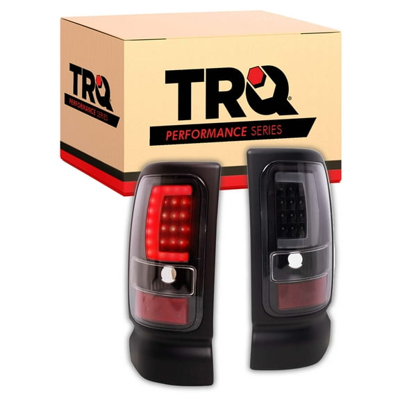 TRQ Performance Tail Light Clear Lens Black Housing LED C Tube Bar for Ram Truck LTA71064