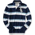 thumbnail image 1 of Aeropostale A87 Stripe Casual Rugby Polo para Hombre, Azul, X-Large, 1 of 1