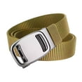 thumbnail image 1 of Cinturón de nailon para hombre, cinturón de tela resistente elástico, cinturón informal, hebilla automática, trabajo Dorado champagne, 1 of 8