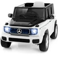 thumbnail image 1 of Costway Coche infantil Mercedes-Benz EQG con licencia, control remoto y batería extraíble, color blanco, 1 of 4