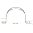 thumbnail image 2 of Uxcell 72mm(2.8") 201 Stainless Steel 2 Holes Rigid Pipe Strap Tension Tube Clamp 8 Pack, 2 of 5