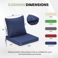 thumbnail image 2 of STARY Outdoor Deep Seat Cushions for Patio Furniture, 24"x24" Replacement Sectional Cushions for Outdoor Sofa, Armchair, 4 Pieces, Blue, 2 of 8