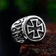 thumbnail image 5 of Anillo de acero de titanio ligero estilo Retro religión anillos de dedo negro Color sólido impermeable tamaño pequeño joyería hombres regalo Ropa, zapatos y accesorios Miscelánea talla 7 Guardurnaity AP014442-01, 5 of 6