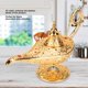 thumbnail image 2 of Qioni Vintage Legend Aladdin Lamp Magic Genie Wishing Light, Metal Coleccionable Tallado Clásico ára para Fiesta/Halloween/Cumplea?os lámpara de genio Spptty coleccionables, 2 of 7