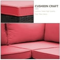 thumbnail image 6 of Kullavik 7 Pieces Patio Furniture Set PE Rattan Wicker Outdoor Furniture Sectional Sofa Patio Conversation Set with Coffee Table and Seat Cushion,Red, 6 of 9