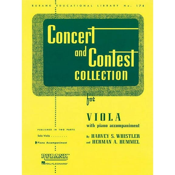 Concert and Contest Collection for Viola: Piano Accompaniment, (Paperback)