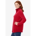 thumbnail image 3 of Woman Within Plus Size Microfleece Quarter-Zip Pullover, 3 of 6