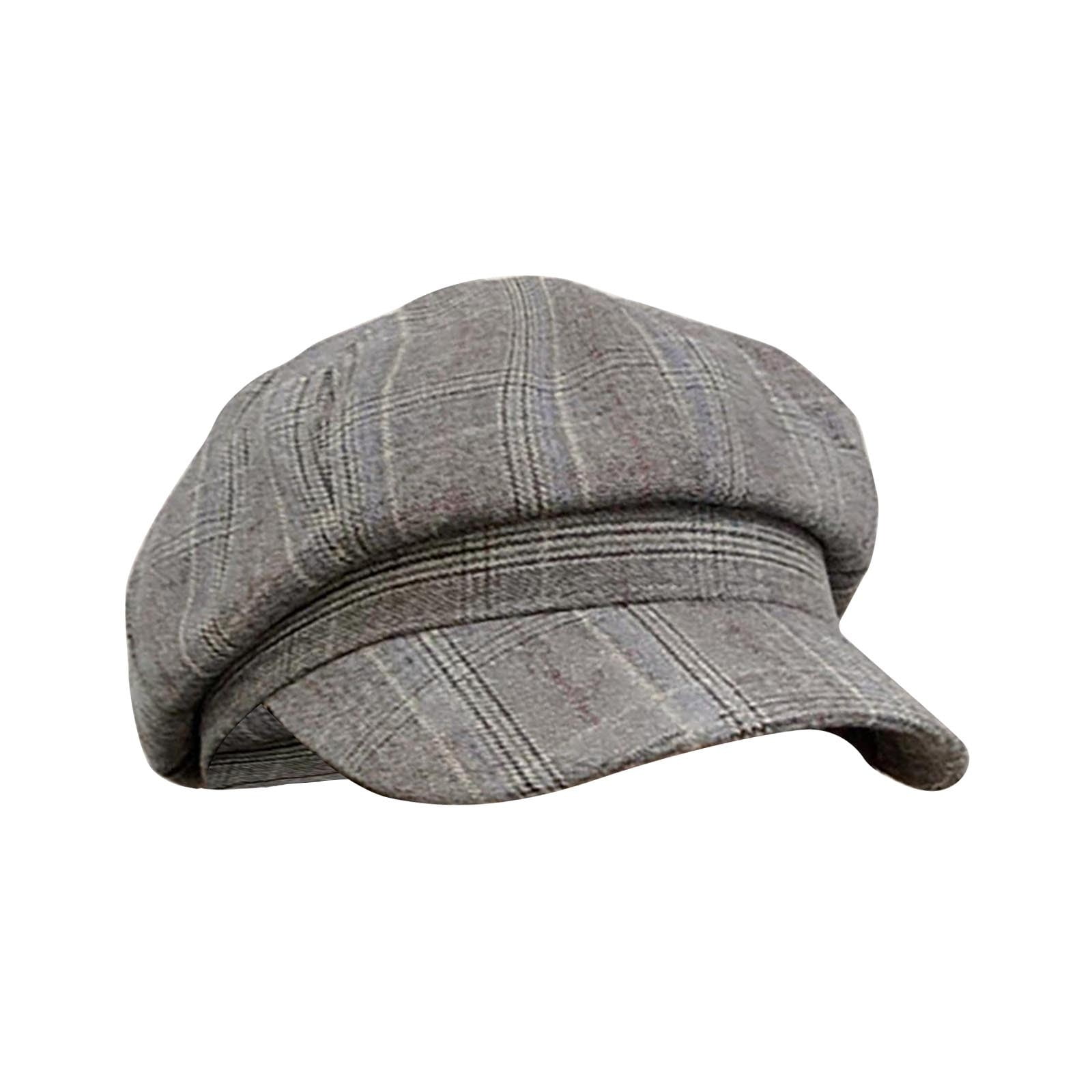 1448 Newsboy Cap For Men Women, Vintage Woolen Plaid Beret Hat Winter Amazon.com: Vintage Newsboy Caps Men Women Berets Hat Plaid  main image 4