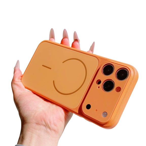 Allytechgroup for iPhone 14 Pro Max Back Cover Case with Camera Lens Screen Protector, [iPhone 17 Pro Look] Compatible with Magsafe Anti-Scratch Non-Slip Hard PC Phone Case for Women Men, Orange