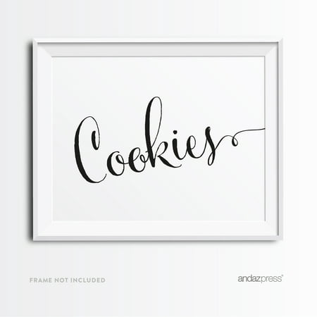 Cookies Formal Black & White Wedding Party Signs