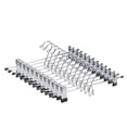 thumbnail image 1 of Amber Home 12 Pack Heavy Duty Add On Metal Pants Skirt Hangers Stackable Add-On Metal Clothes Hangers With 2-Adjustable Clips Cascading Clip Hangers Space Saving For Jeans Slacks, 1 of 5