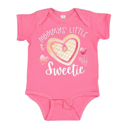 

Inktastic Mommy s Little Sweetie with Pink Heart Cookie Gift Baby Boy or Baby Girl Bodysuit
