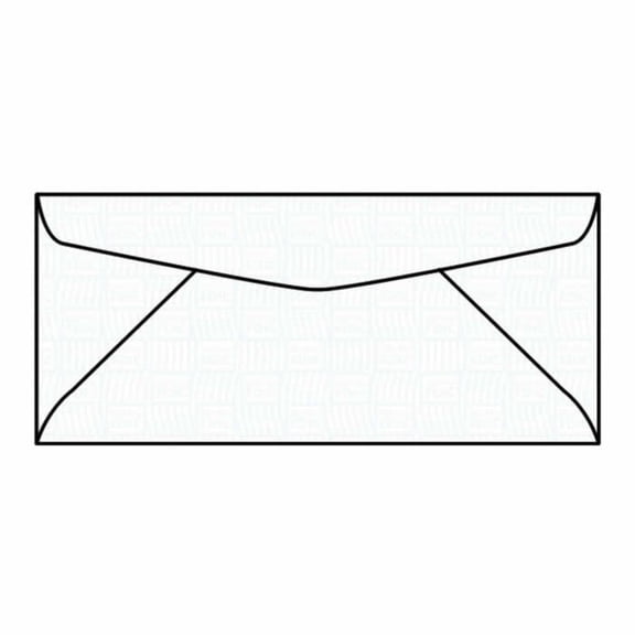 #10 Regular Business Envelopes, 4-1/8" x 9-1/2", 24# White, Diagonal Seam, Blue FDIC Inside Tint, No Window (Box of 500)