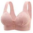 thumbnail image 2 of Women's Bras Front Closure Under $5 No Wire Lace Fashion Thin Style Ventilate Front Buckle Bra Without Steel Rim, 2 of 6