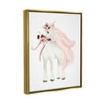 thumbnail image 4 of Stupell Industries Glam Pink Unicorn Fairy Tales & Fantasy Painting Gold Floater Framed Canvas Art Print Wall Art, 17 x 21, 4 of 10