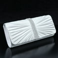 thumbnail image 2 of GOOHOCHY Fashion Rhinestone Pleated Evening Bag Temperament Stylish Handbag Shoulder Bag for Women Girls (White), 2 of 8