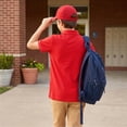 thumbnail image 4 of Boys Short Sleeve Polo Shirt Kids Collared School Uniform Top Button Placket Classic Fit Summer Polo, 4 of 6
