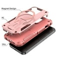 thumbnail image 4 of for iPhone 15 6.1-inch Case [Compatible with MagSafe] Built in Invisible Stand, Military Grade Shockproof Soft TPU Protective Cover Case,Pink,For iPhone 15, 4 of 8