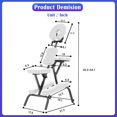 thumbnail image 3 of XgoodX Portable Massage Chair,Foam Therapy Chair Height Adjustable Tattoo Chair,Folding Travel Spa Chairs Face Cradle Salon Massage Chair with Carrying Bag-White, 3 of 9